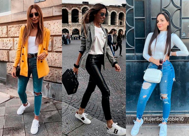 10 outfits con tenis blancos para lucir con mucho estilo