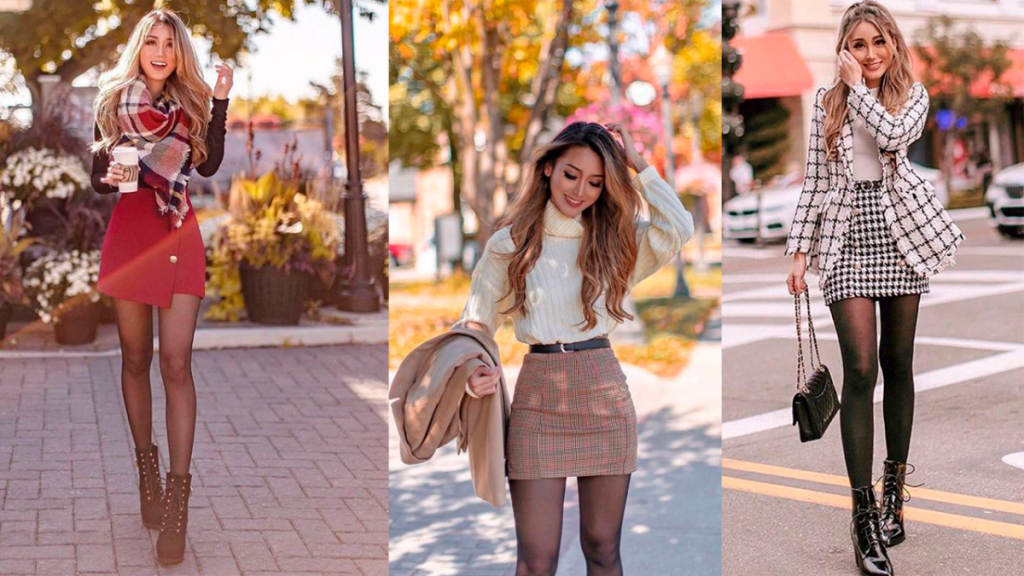 13 looks con falda y medias veladas
