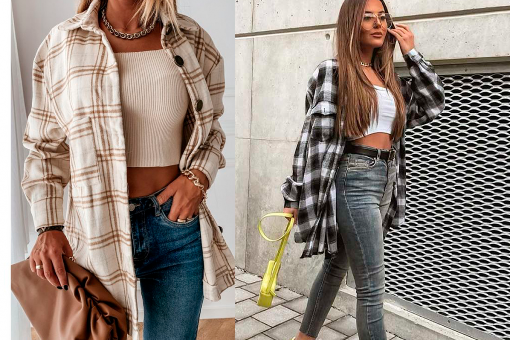 5 outfits con camisa a cuadros para un look casual