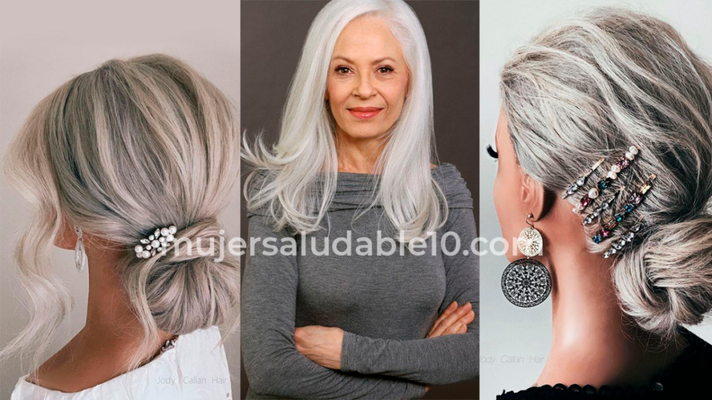 13 peinados de cabello largo para mujeres de 50 años