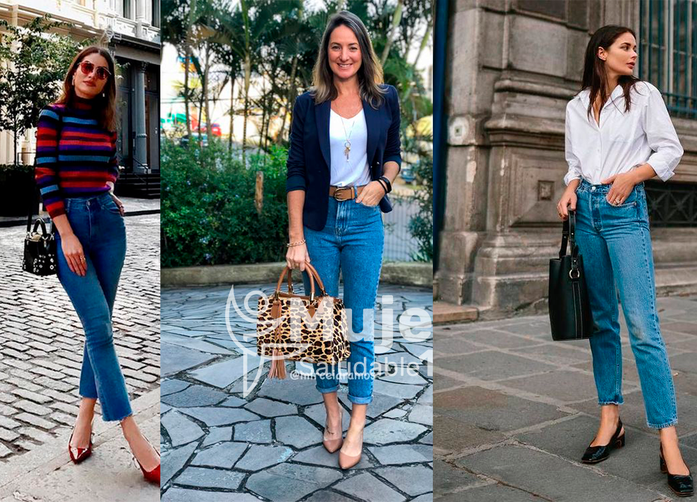 7 looks que puedes crear con jeans azules - Mujer saludable 10 | Todo para  la mujer moderna