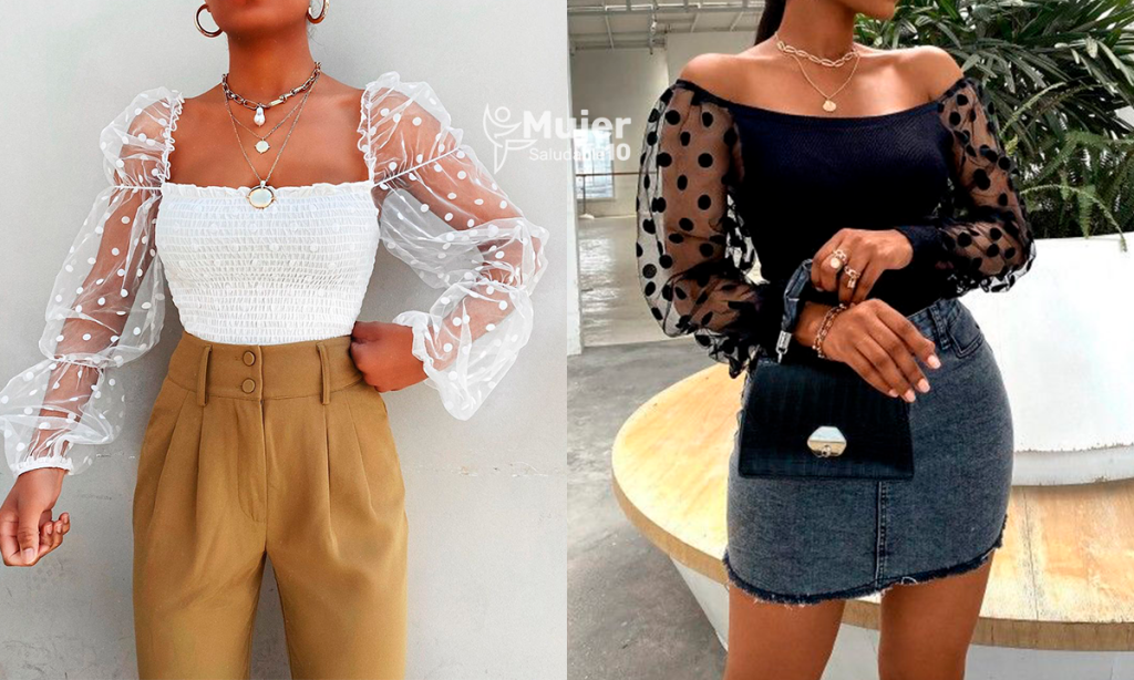 10 formas de combinar una blusa de organza