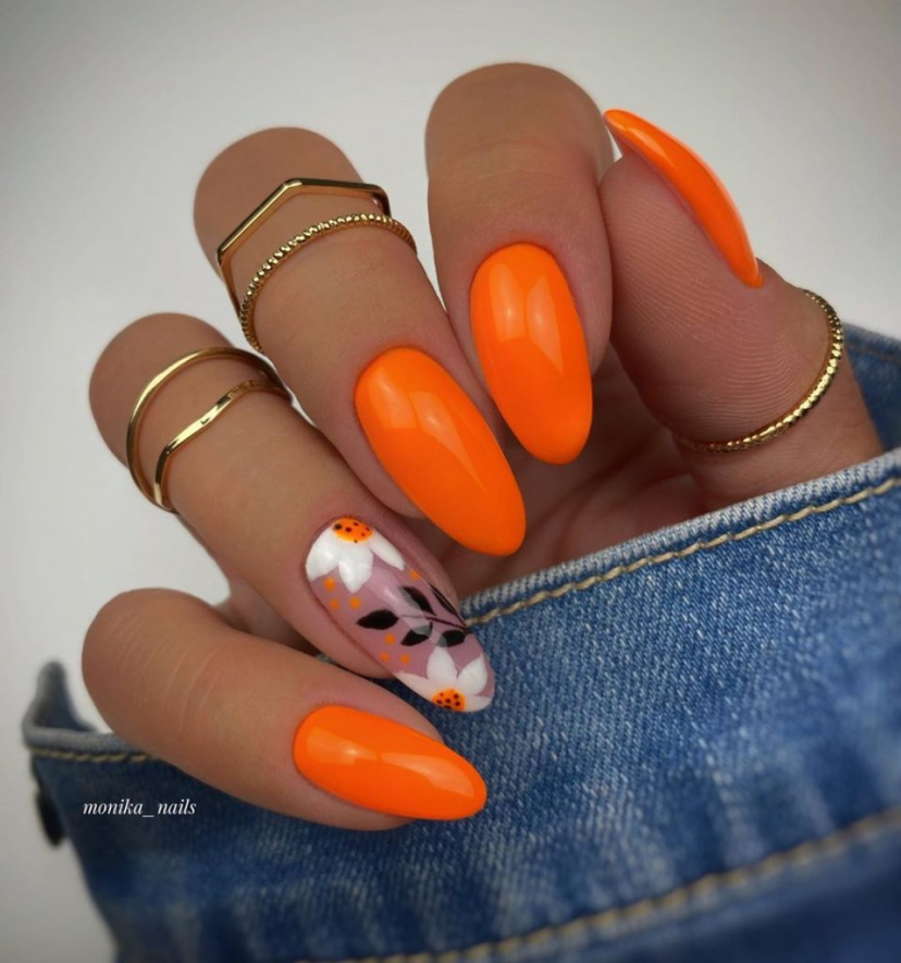 10 diseños de uñas color naranja para lucir GUAPA en el otoño - Mujer  saludable 10 | Todo para la mujer moderna