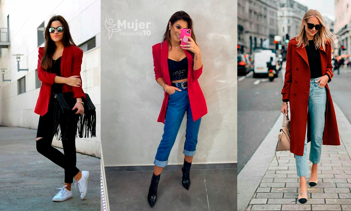 9 formas de combinar un blazer rojo para ir a la oficina - Mujer saludable 10 | Todo para mujer moderna