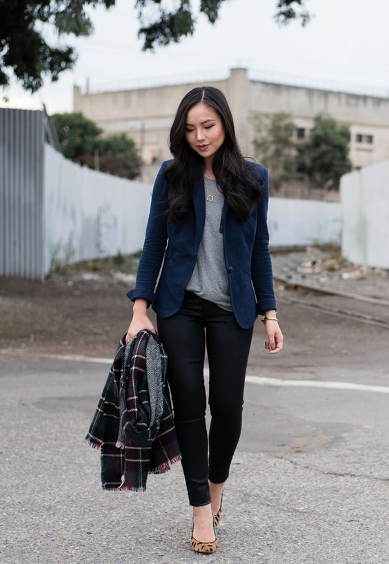 8 formas de combinar un blazer azul oscuro - Mujer saludable 10 Todo para la mujer