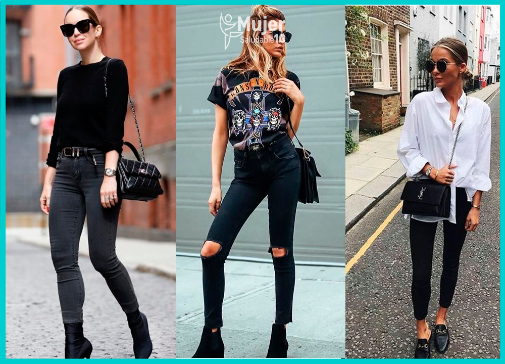 10 lindos outfits con jeans negros (Otoño + Invierno) - Mujer saludable 10  | Todo para la mujer moderna