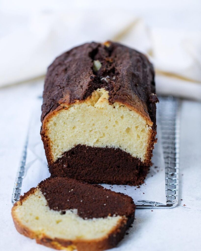Receta casera para preparar budín marmolado
