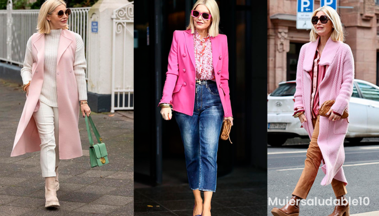 10 formas de incluir rosado y fucsia en tus outfits a los 50 años