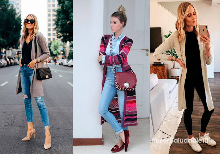 12 ideas para combinar jeans y cárdigans