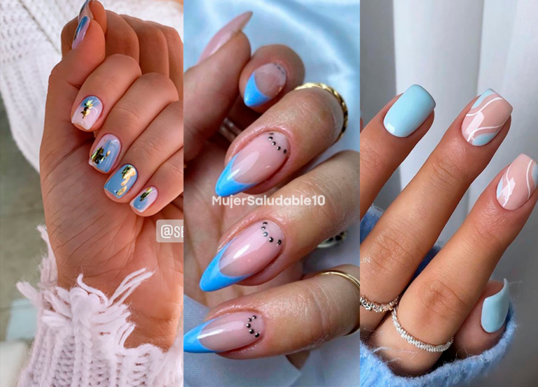 Uñas azul cielo: 9 diseños que son perfectos para la oficina