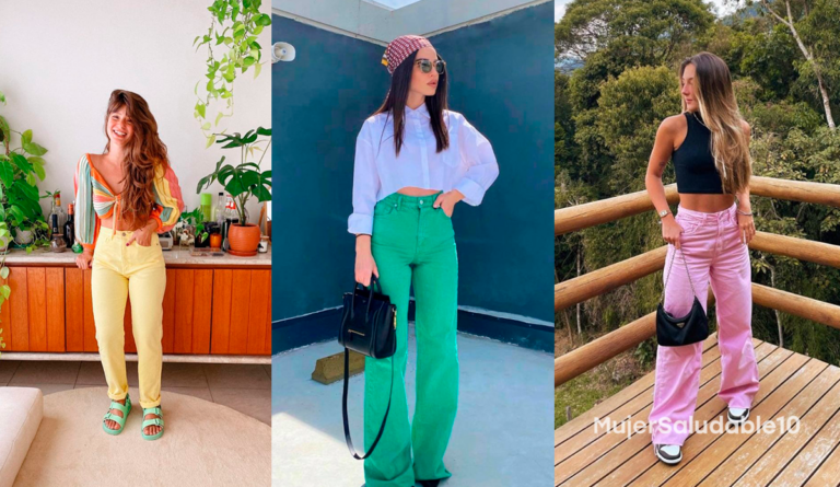 Consejos para combinar jeans de colores