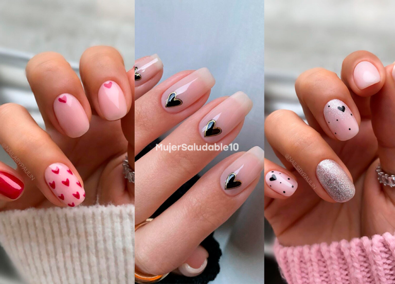 10 bonitos diseños de uñas con corazones para inspirar tu próxima manicura