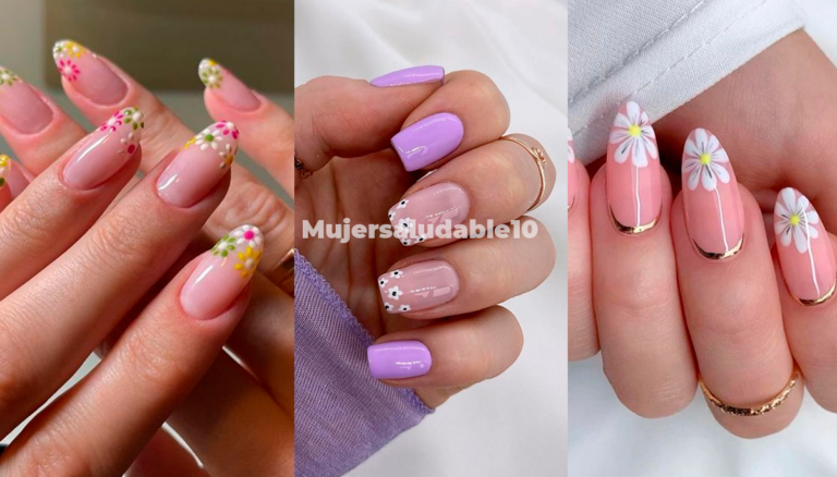 8 diseños de uñas florales para llevar la primavera en tus manicuras