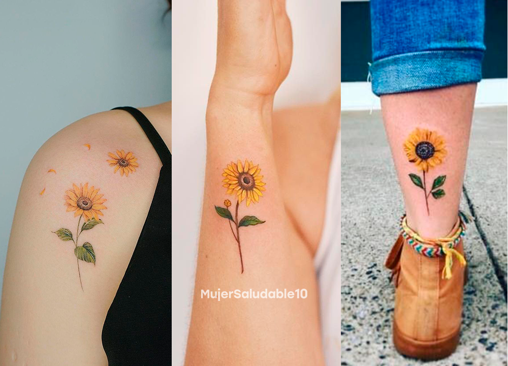 10 ideas sutiles de llevar tatuajes de girasoles en tu cuerpo - Mujer  saludable 10 | Todo para la mujer moderna