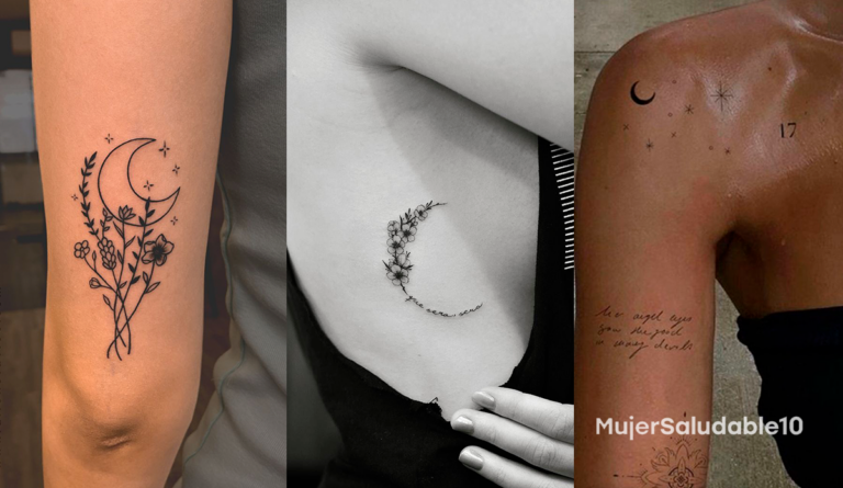 Ideas de tatuajes de luna para mujer