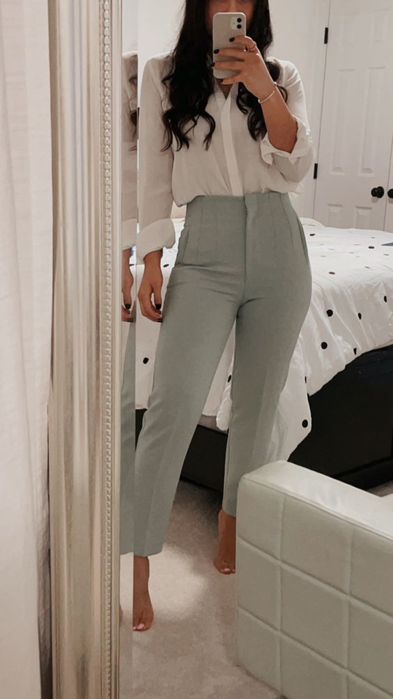 Outfits casuales para combinar un pantalón gris claro - Mujer saludable 10  | Todo para la mujer moderna