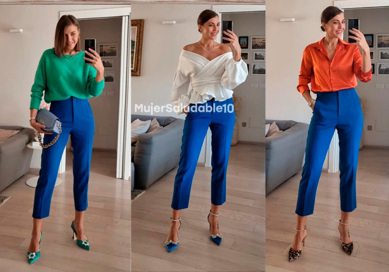 9 outfits formales que puedes hacer con un pantalón azul