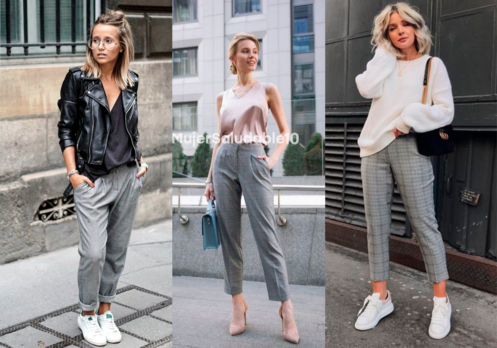 Nuestra compañía Eslovenia préstamo Outfits casuales para combinar un pantalón gris claro - Mujer saludable 10  | Todo para la mujer moderna