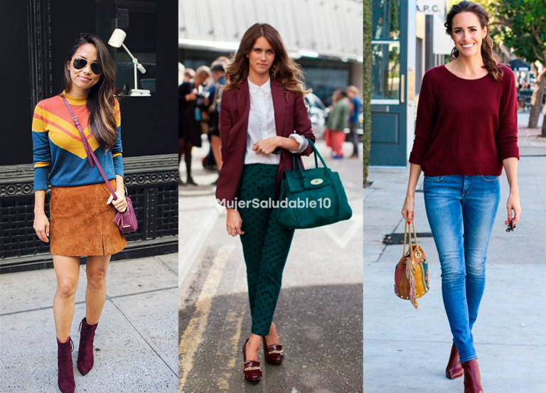 Looks modernos para combinar con zapatos color vino