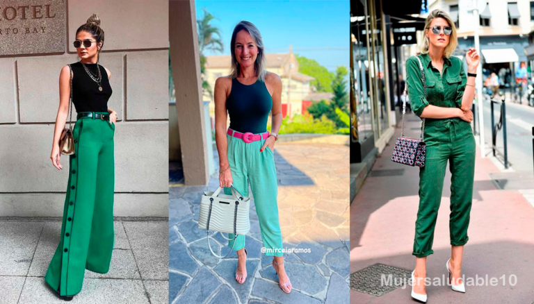 Cómo incluir verde en tus outfits si eres una mujer mayor que viste elegante