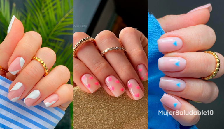 13 diseños para uñas cuadradas cortas