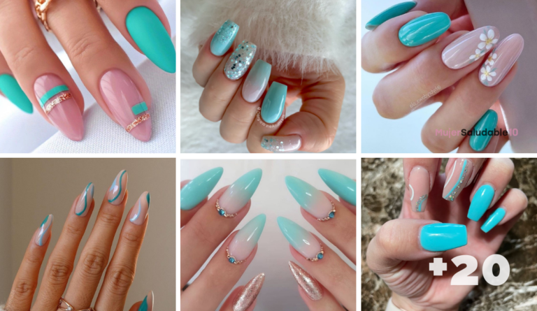HERMOSOS diseños de uñas turquesa para el verano