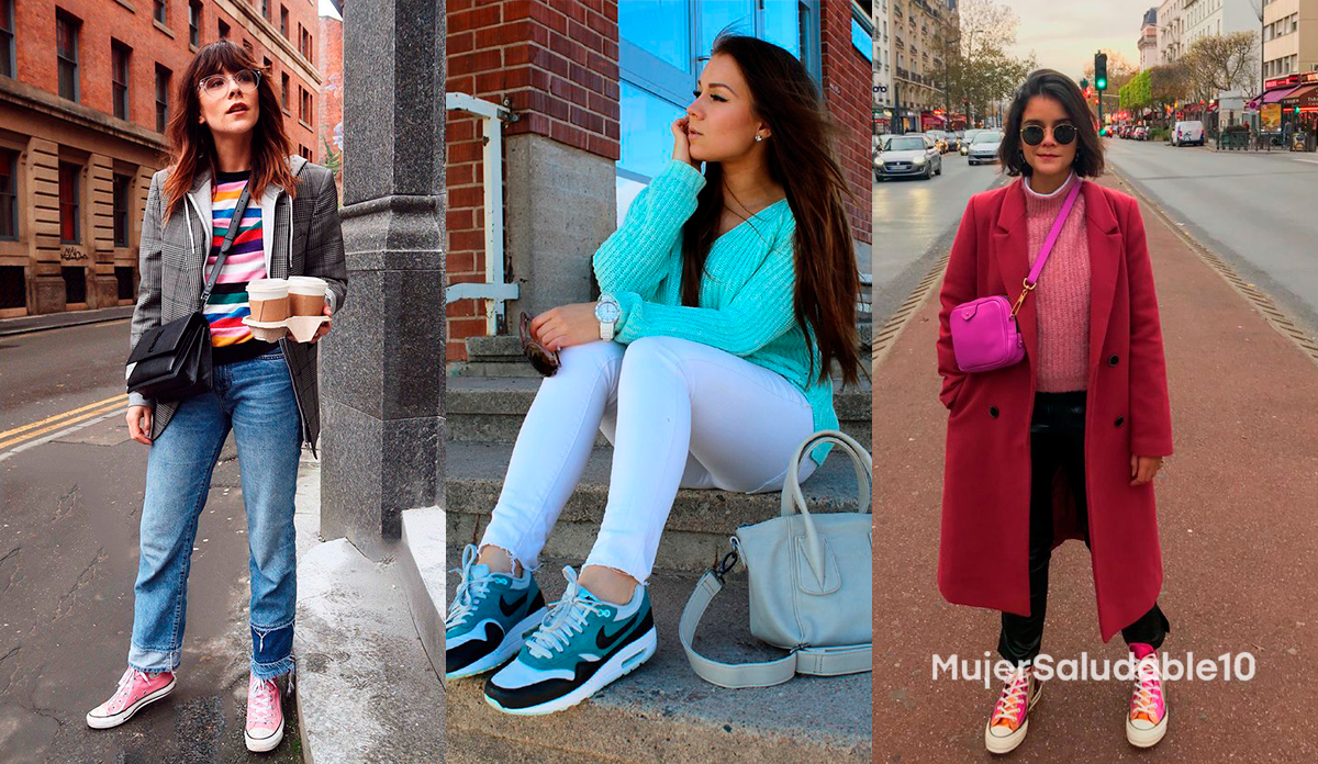 8 outfits para combinar tenis de colores - Mujer saludable 10 | Todo para  la mujer moderna