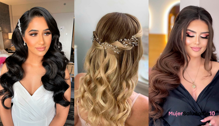 13 Peinados cabello suelto para boda civil