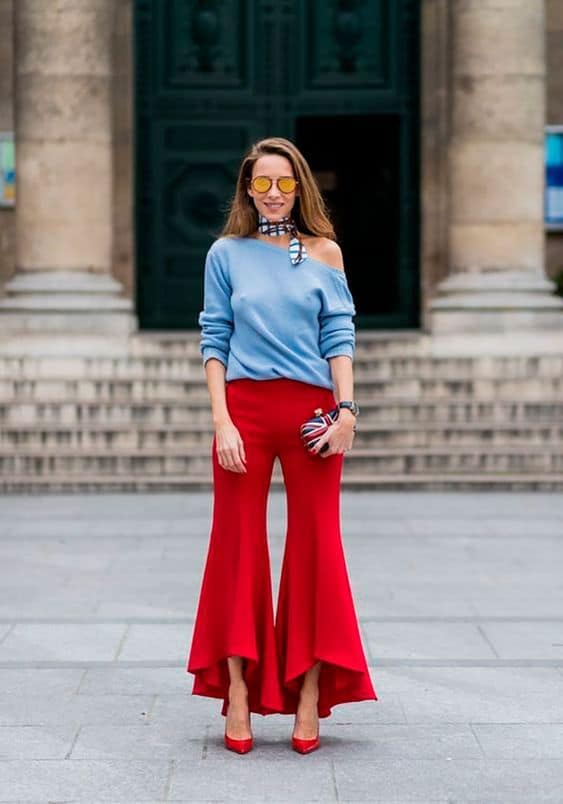 Outfits para aprender a combinar un pantalón rojo - Mujer saludable 10 |  Todo para la mujer moderna