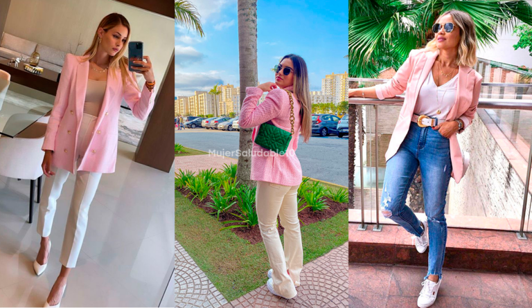10 Outfits elegantes con blazer rosado para llevar a la oficina