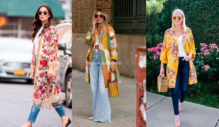 10 Outfits con kimono para el otoño