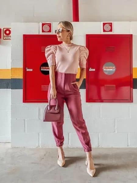 11 Lindos y elegantes outfits con pantalón rosa - Mujer saludable 10 | Todo  para la mujer moderna