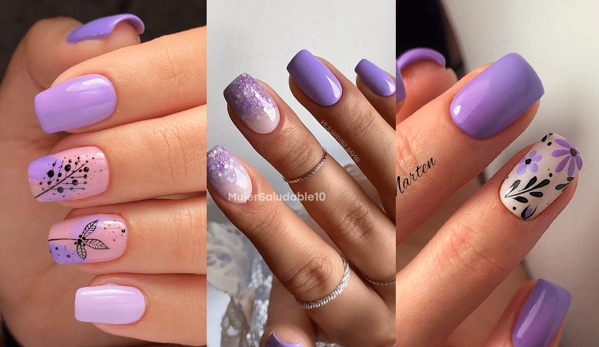 Nail Art 7 diseños de uñas en lila para lograr manos sutiles y elegantes   El Colectivo