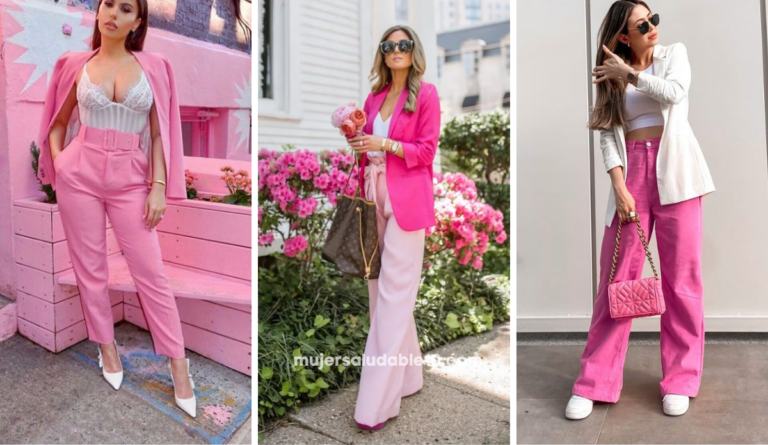 11 Lindos y elegantes outfits con pantalón rosa