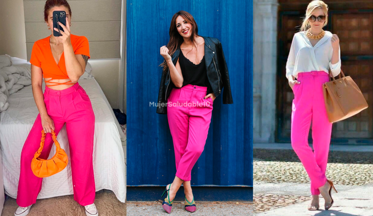 10 outfits para combinar pantalón fucsia con tenis o tacones
