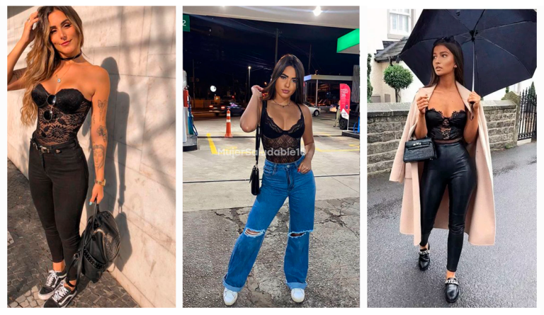 Con qué combinar un body negro de encaje: ideas elegantes y casuales