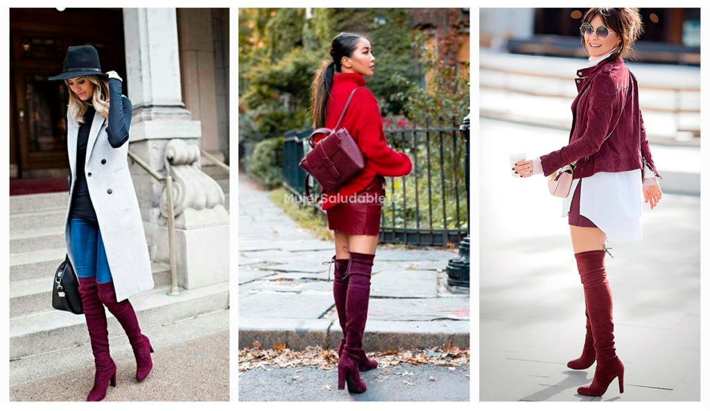 Outfits con botas vino para el otoño Mujer saludable 10 Todo para