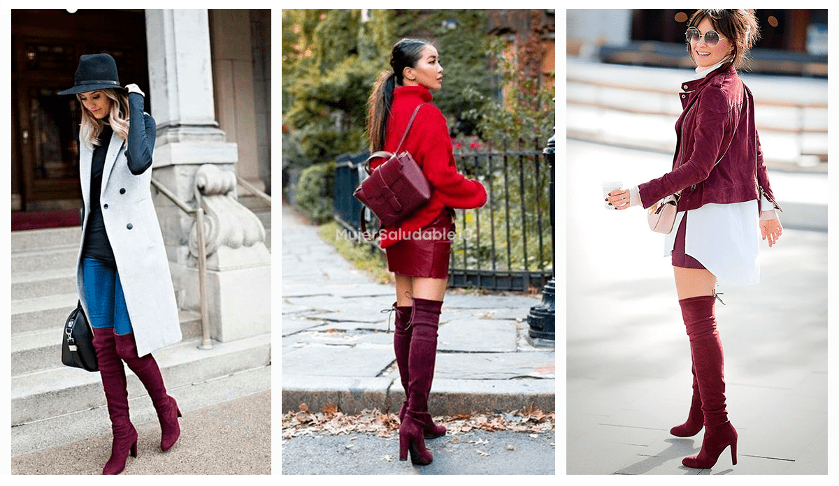 Outfits con botas vino para el otoño - Mujer saludable 10 | Todo para la  mujer moderna