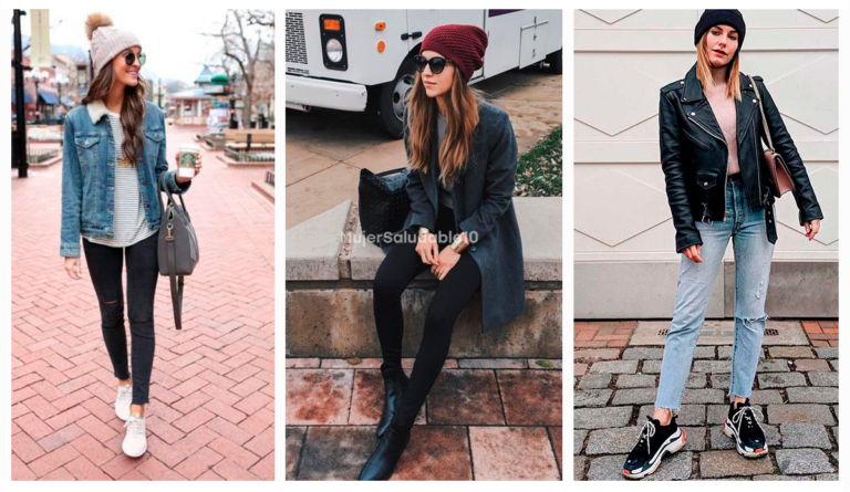 Outfits con gorros calientitos y muy chic para mujeres