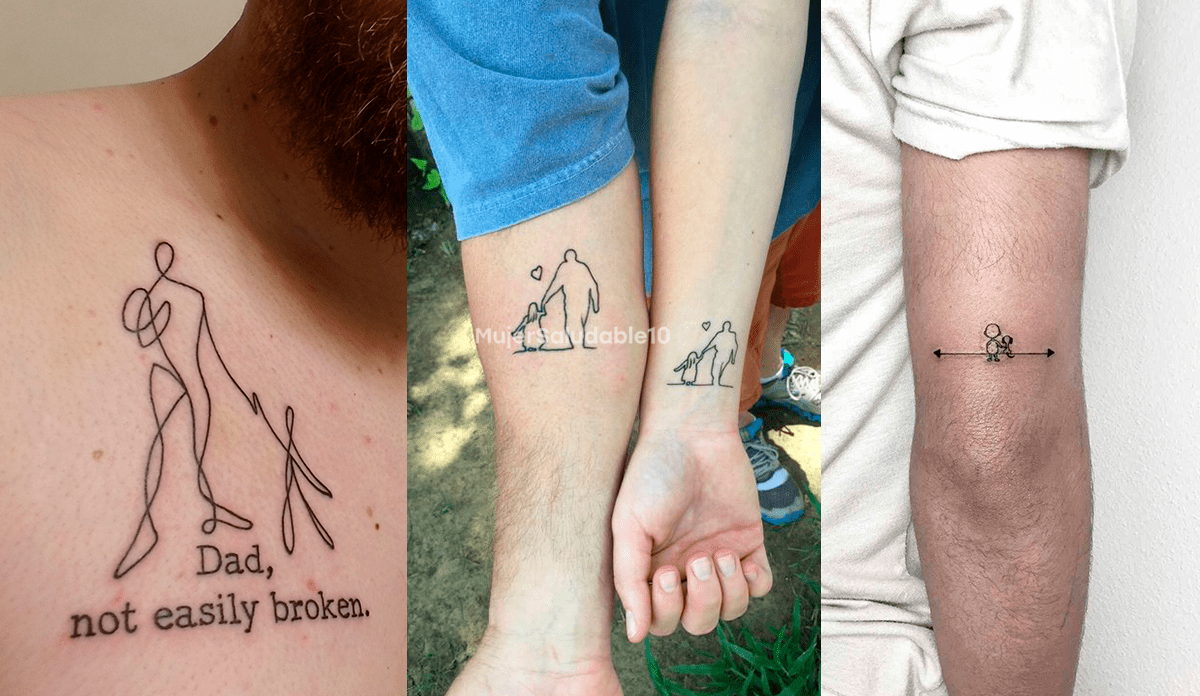 Símbolo de unión padre e hija: 10 ideas de tatuajes - Mujer saludable 10 |  Todo para la mujer moderna