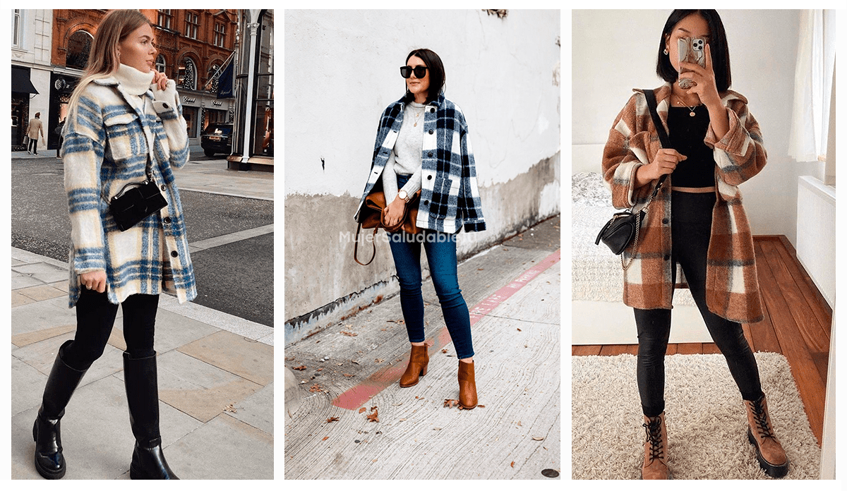 Outfits con abrigos de cuadros que te hacen ver cool los días más fríos -  Mujer saludable 10 | Todo para la mujer moderna