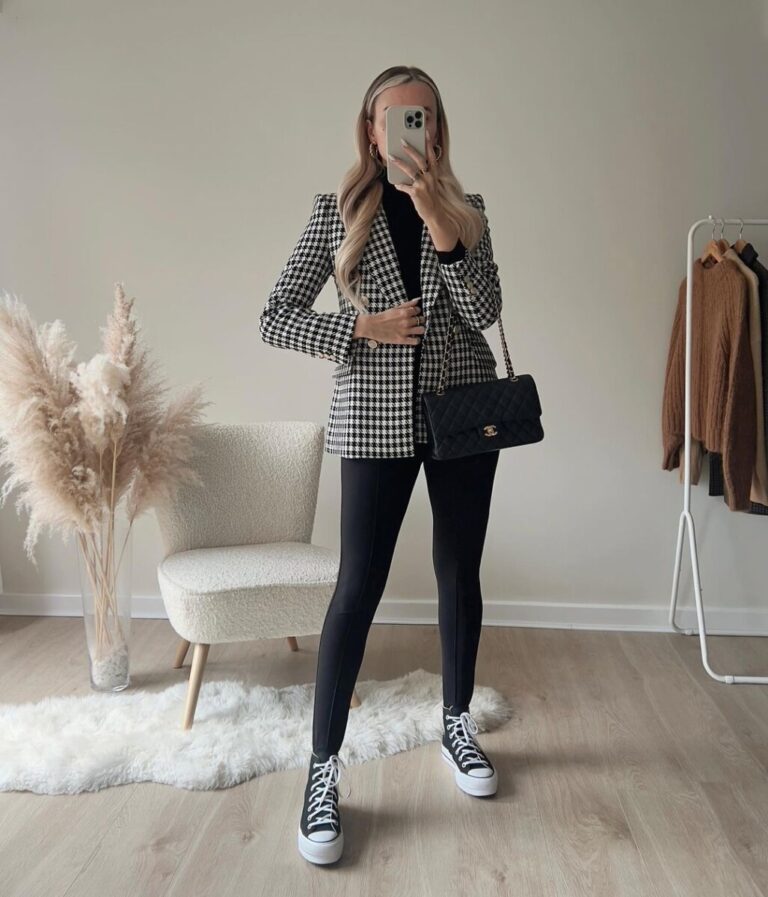 Aprende a llevar leggins y blazer este otoño con estos looks Mujer