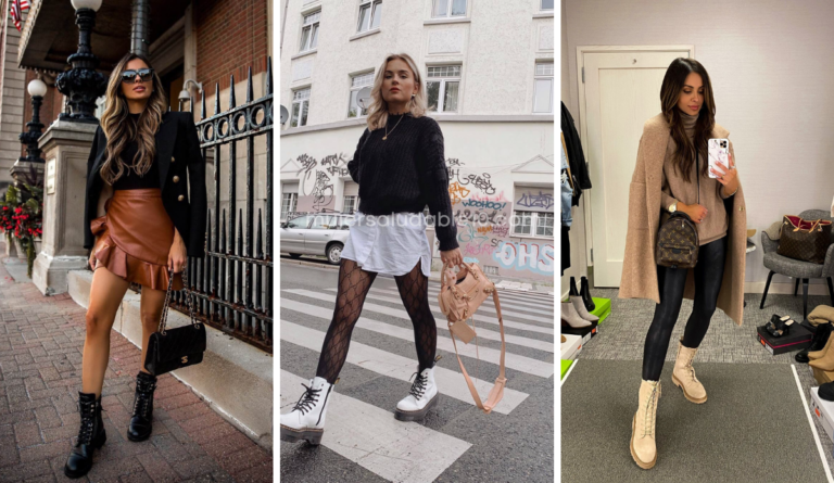 10 outfits aesthetic con combat boots para el otoño