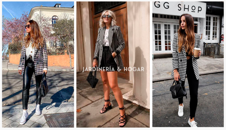 10 outfits para combinar un blazer de cuadros overzise