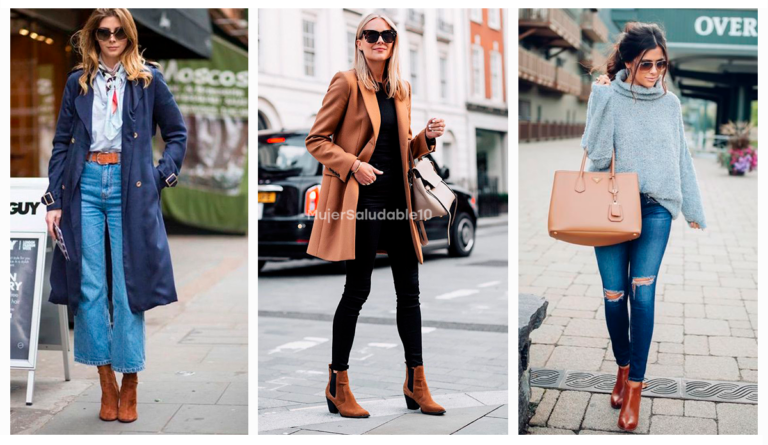 Outfits para combinar botines color camel