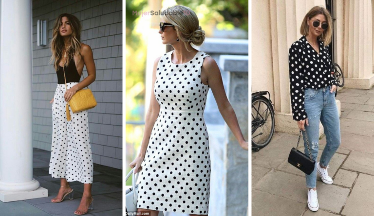 10 outfits con prendas de lunares para lucir bella a tus 40 años
