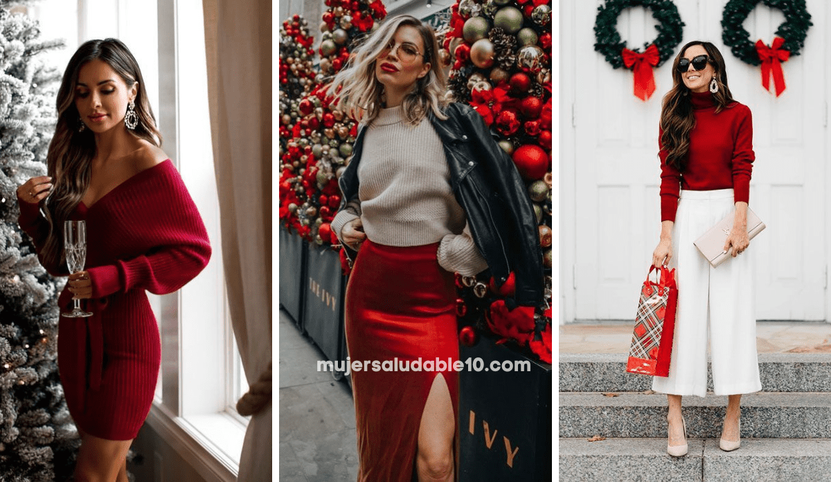 9 outfits rojos para llevar esta navidad - Mujer saludable 10 | Todo para  la mujer moderna