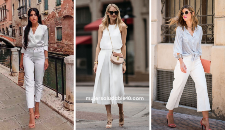 Outfit juvenil con pantalón blanco