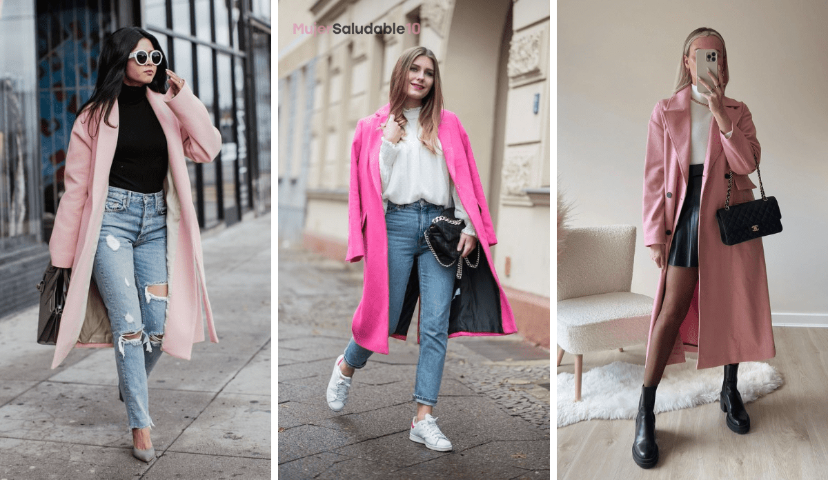 Aprende a combinar un abrigo rosado con estas ideas - Mujer saludable 10 |  Todo para la mujer moderna