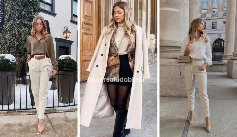 Aprende a crear looks elegantes y sobrios combinando outfits color beige